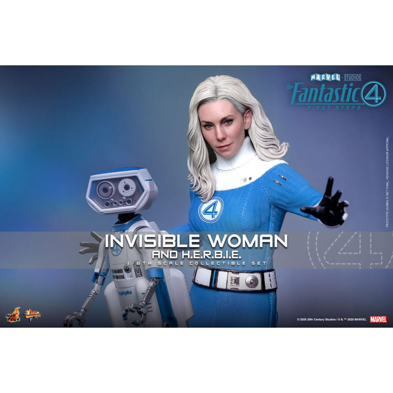 Hot Toys Marvel - Fantastic Four: First Steps - Mujer Invisible y H.E.R.B.I.E. MMS 1/6 - Sue Storm