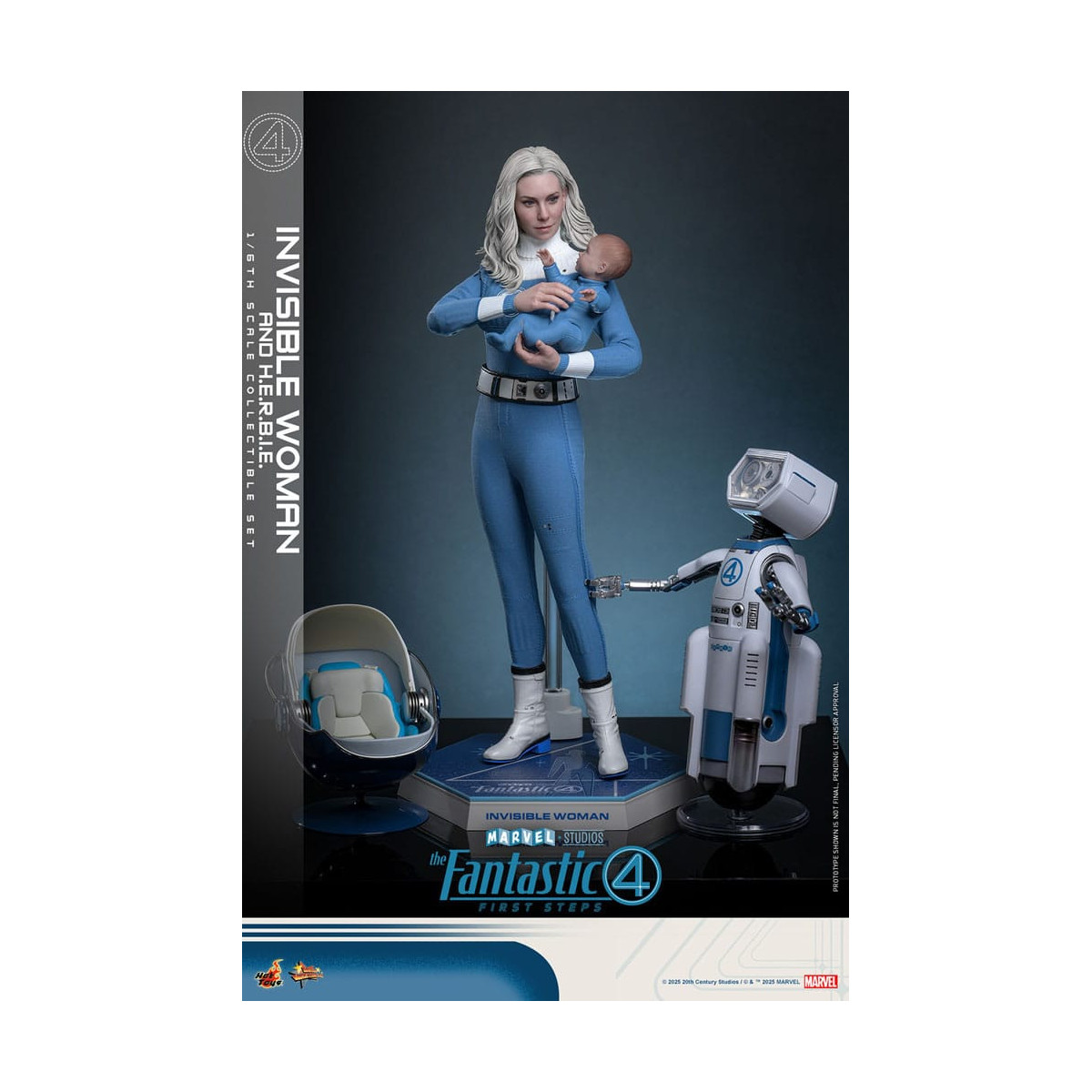 Hot Toys Marvel - Fantastic Four: First Steps - Mujer Invisible y H.E.R.B.I.E. MMS 1/6 - Sue Storm