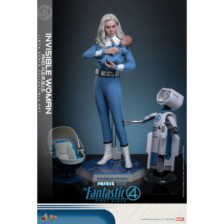 Hot Toys Marvel - Fantastic Four: First Steps - Mujer Invisible y H.E.R.B.I.E. MMS 1/6 - Sue Storm