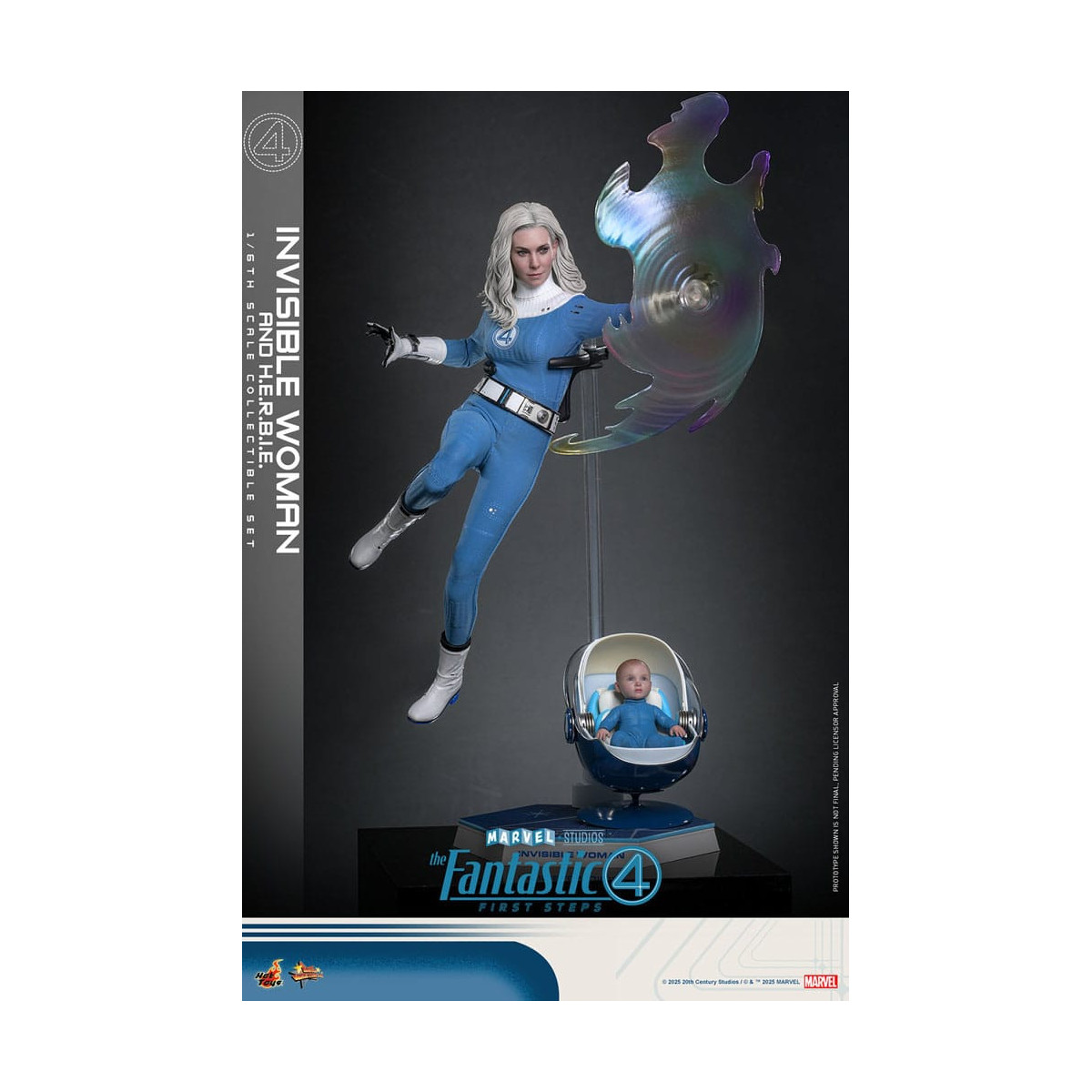 Hot Toys Marvel - Fantastic Four: First Steps - Mujer Invisible y H.E.R.B.I.E. MMS 1/6 - Sue Storm