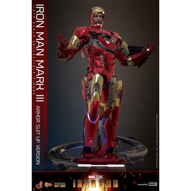 Hot Toys Marvel - Iron Man Mark III (Armor Suit Up Version) Die Cast MMS 1/6