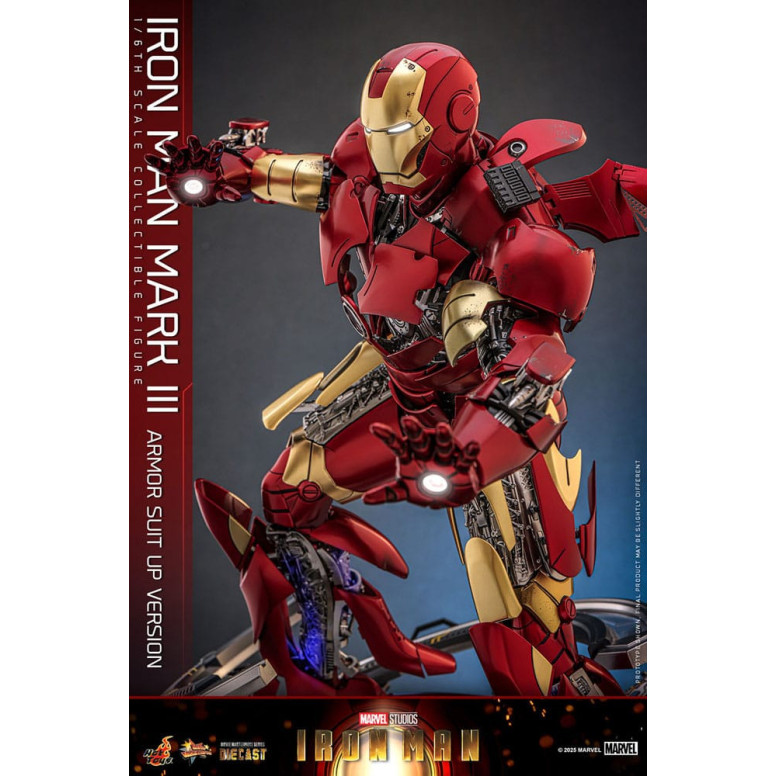 Hot Toys Marvel - Iron Man Mark III (Armor Suit Up Version) Die Cast MMS 1/6