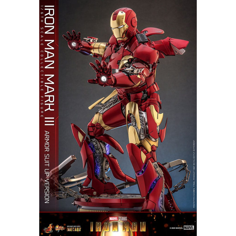 Hot Toys Marvel - Iron Man Mark III (Armor Suit Up Version) Die Cast MMS 1/6