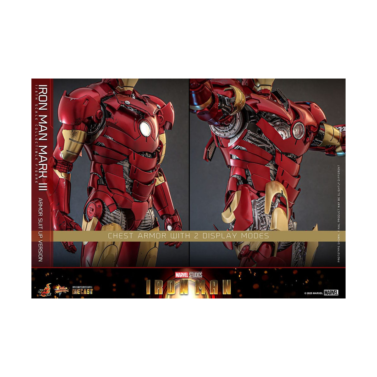 Hot Toys Marvel - Iron Man Mark III (Armor Suit Up Version) Die Cast MMS 1/6