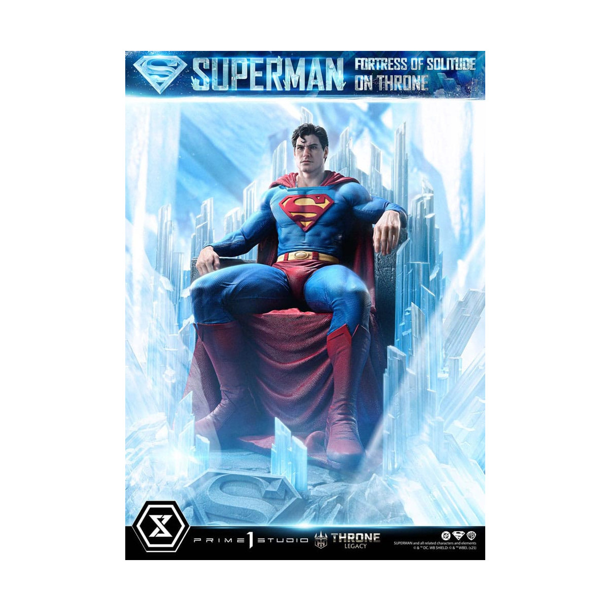 Prime 1 Studio Colección DC Comics Throne Legacy - Superman Fortaleza de la Soledad en el Trono (Diseño de Gabriele Dell'Otto) 1