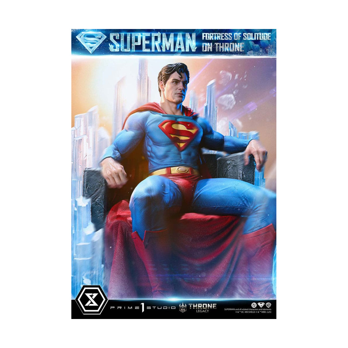 Prime 1 Studio Colección DC Comics Throne Legacy - Superman Fortaleza de la Soledad en el Trono (Diseño de Gabriele Dell'Otto) 1