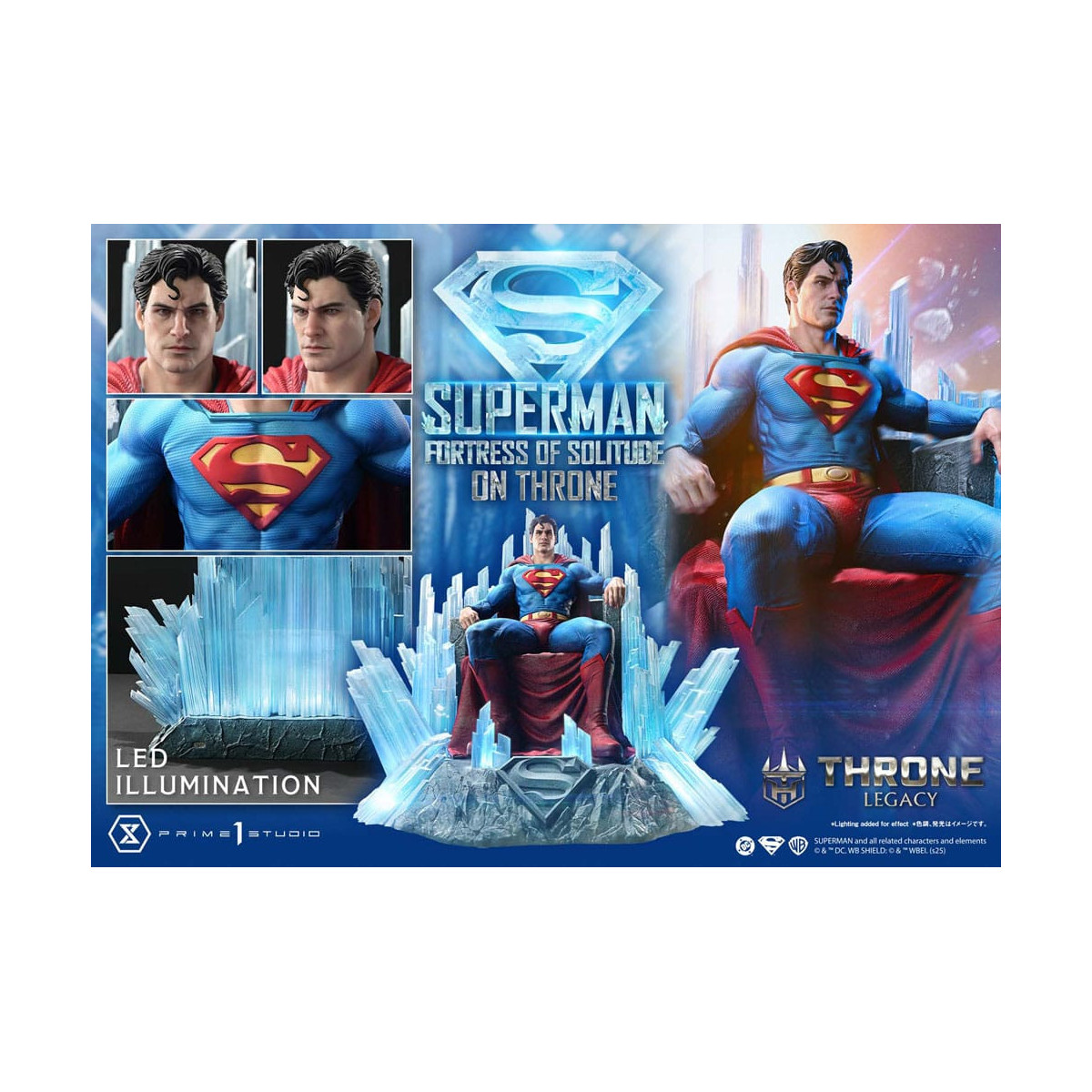 Prime 1 Studio Colección DC Comics Throne Legacy - Superman Fortaleza de la Soledad en el Trono (Diseño de Gabriele Dell'Otto) 1