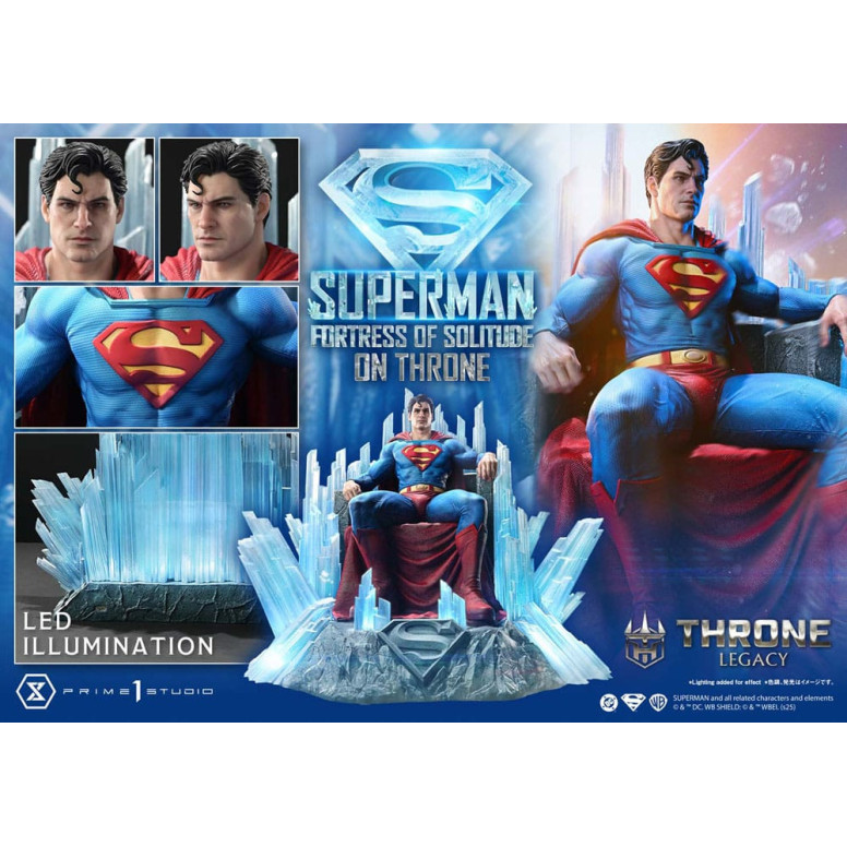 Prime 1 Studio Colección DC Comics Throne Legacy - Superman Fortaleza de la Soledad en el Trono (Diseño de Gabriele Dell'Otto) 1