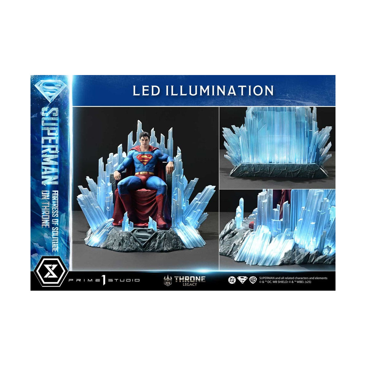Prime 1 Studio Colección DC Comics Throne Legacy - Superman Fortaleza de la Soledad en el Trono (Diseño de Gabriele Dell'Otto) 1