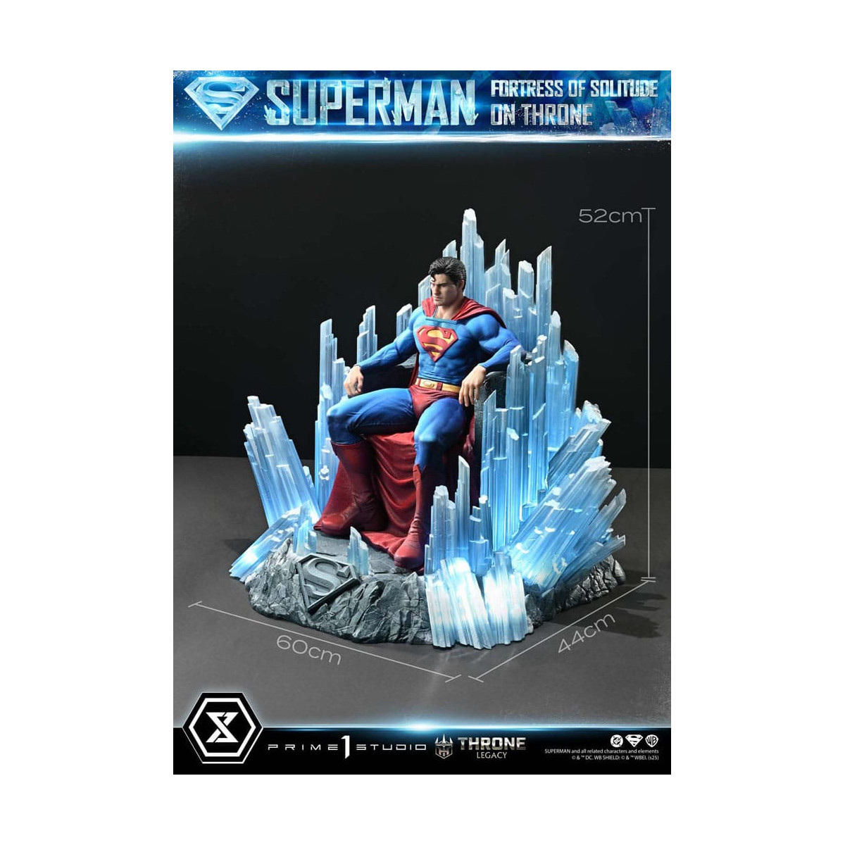 Prime 1 Studio Colección DC Comics Throne Legacy - Superman Fortaleza de la Soledad en el Trono (Diseño de Gabriele Dell'Otto) 1