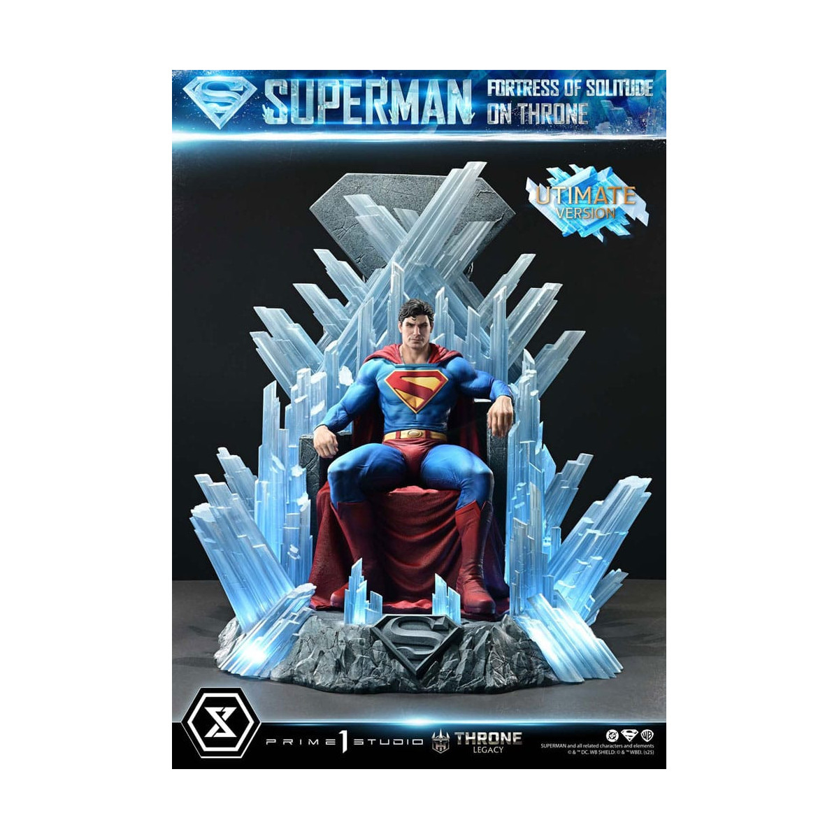 Prime 1 Studio DC Comics Throne Legacy Collection - Superman Fortaleza de la Soledad en el Trono Versión Ultimate