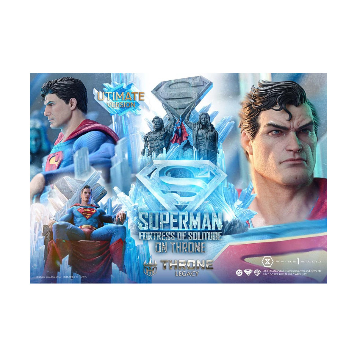 Prime 1 Studio DC Comics Throne Legacy Collection - Superman Fortaleza de la Soledad en el Trono Versión Ultimate