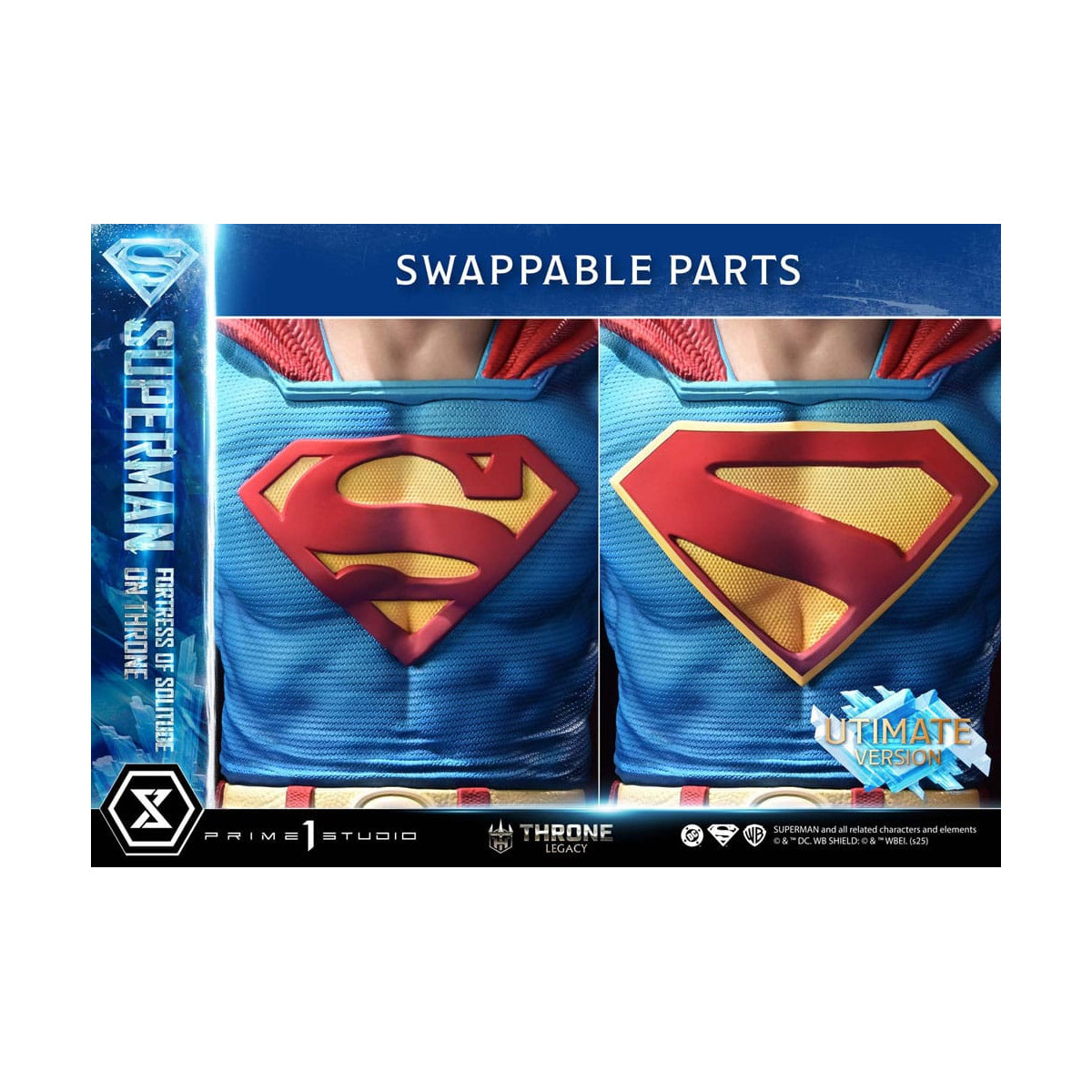 Prime 1 Studio DC Comics Throne Legacy Collection - Superman Fortaleza de la Soledad en el Trono Versión Ultimate