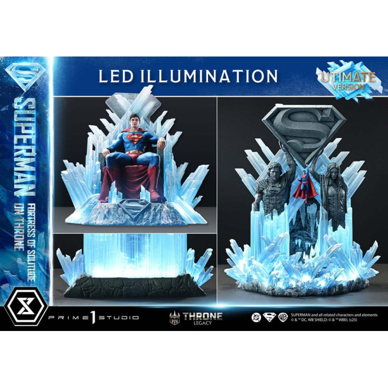 Prime 1 Studio DC Comics Throne Legacy Collection - Superman Fortaleza de la Soledad en el Trono Versión Ultimate
