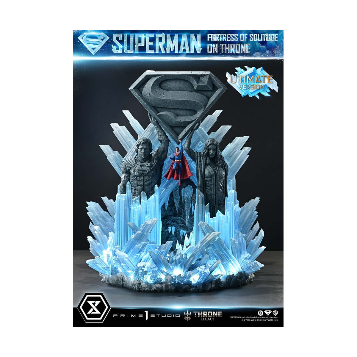 Prime 1 Studio DC Comics Throne Legacy Collection - Superman Fortaleza de la Soledad en el Trono Versión Ultimate
