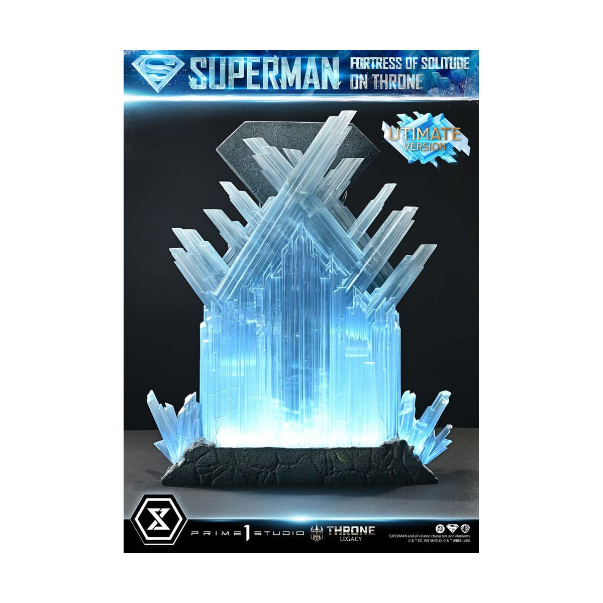 Prime 1 Studio DC Comics Throne Legacy Collection - Superman Fortaleza de la Soledad en el Trono Versión Ultimate