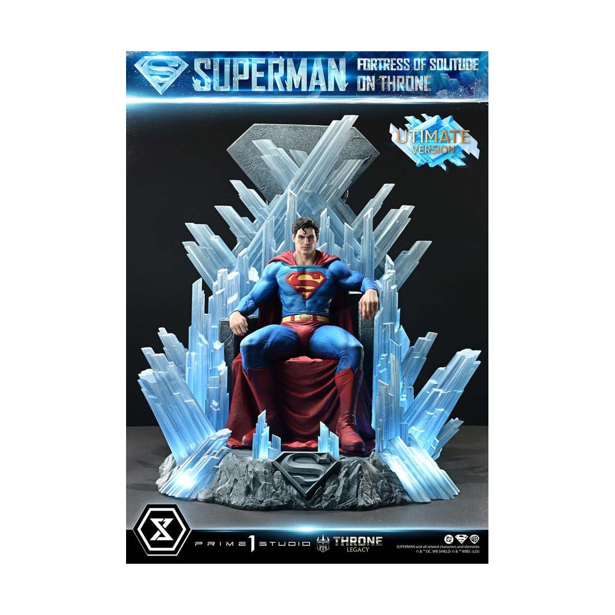 Prime 1 Studio DC Comics Throne Legacy Collection - Superman Fortaleza de la Soledad en el Trono Versión Ultimate