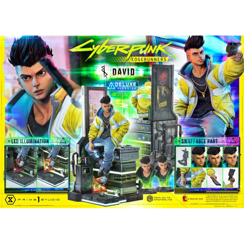 Prime 1 Studio - Cyberpunk: Edgerunners - David Deluxe Versión Extra Real Elite Masterline Series 1/4