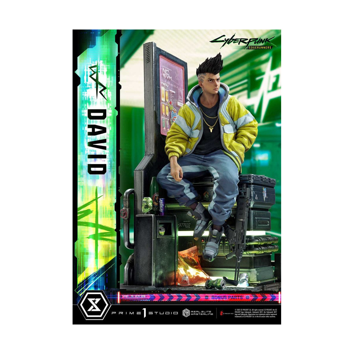 Prime 1 Studio - Cyberpunk: Edgerunners - David Deluxe Versión Extra Real Elite Masterline Series 1/4