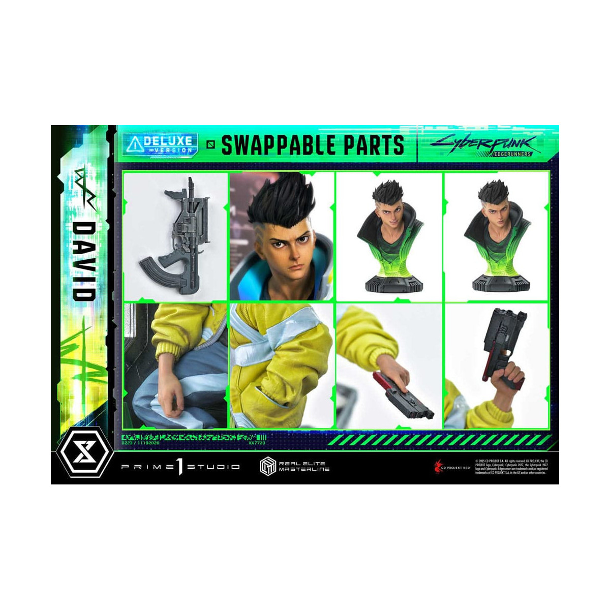 Prime 1 Studio - Cyberpunk: Edgerunners - David Deluxe Versión Extra Real Elite Masterline Series 1/4