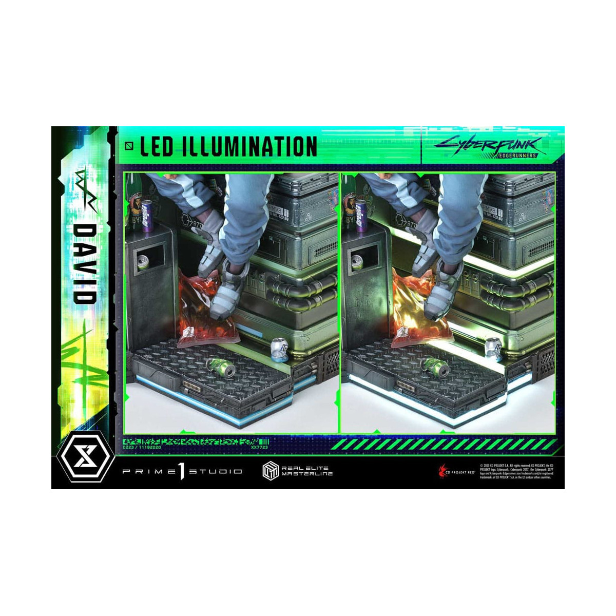 Prime 1 Studio - Cyberpunk: Edgerunners - David Deluxe Versión Extra Real Elite Masterline Series 1/4