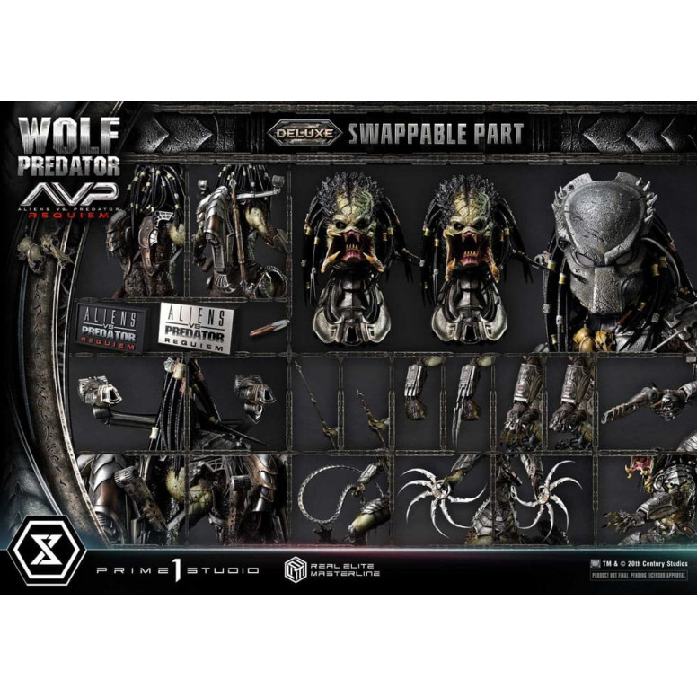 Prime 1 Studio - Alien vs. Predator Requiem - Wolf Predator Deluxe Bonus Ver. Real Elite Masterline Series 1/3