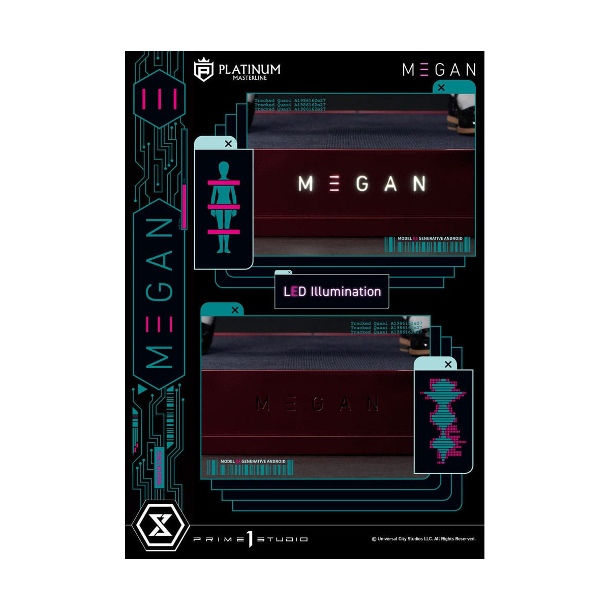 Prime 1 Studio - M3GAN - Megan Bonus Ver. Platino Masterline Serie 1/3