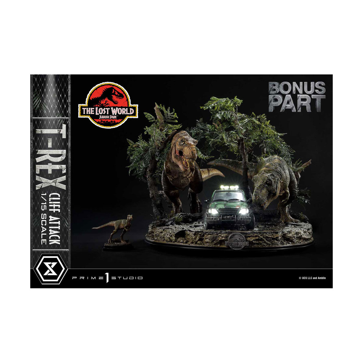 Prime 1 Studio - Jurassic Park el Mundo Perdido - Cliff Attack Bonus Version Legacy Museum Collection 1/15