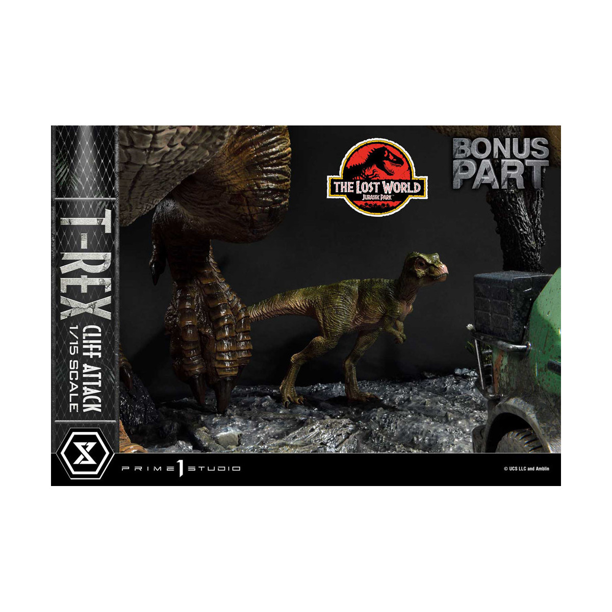 Prime 1 Studio - Jurassic Park el Mundo Perdido - Cliff Attack Bonus Version Legacy Museum Collection 1/15