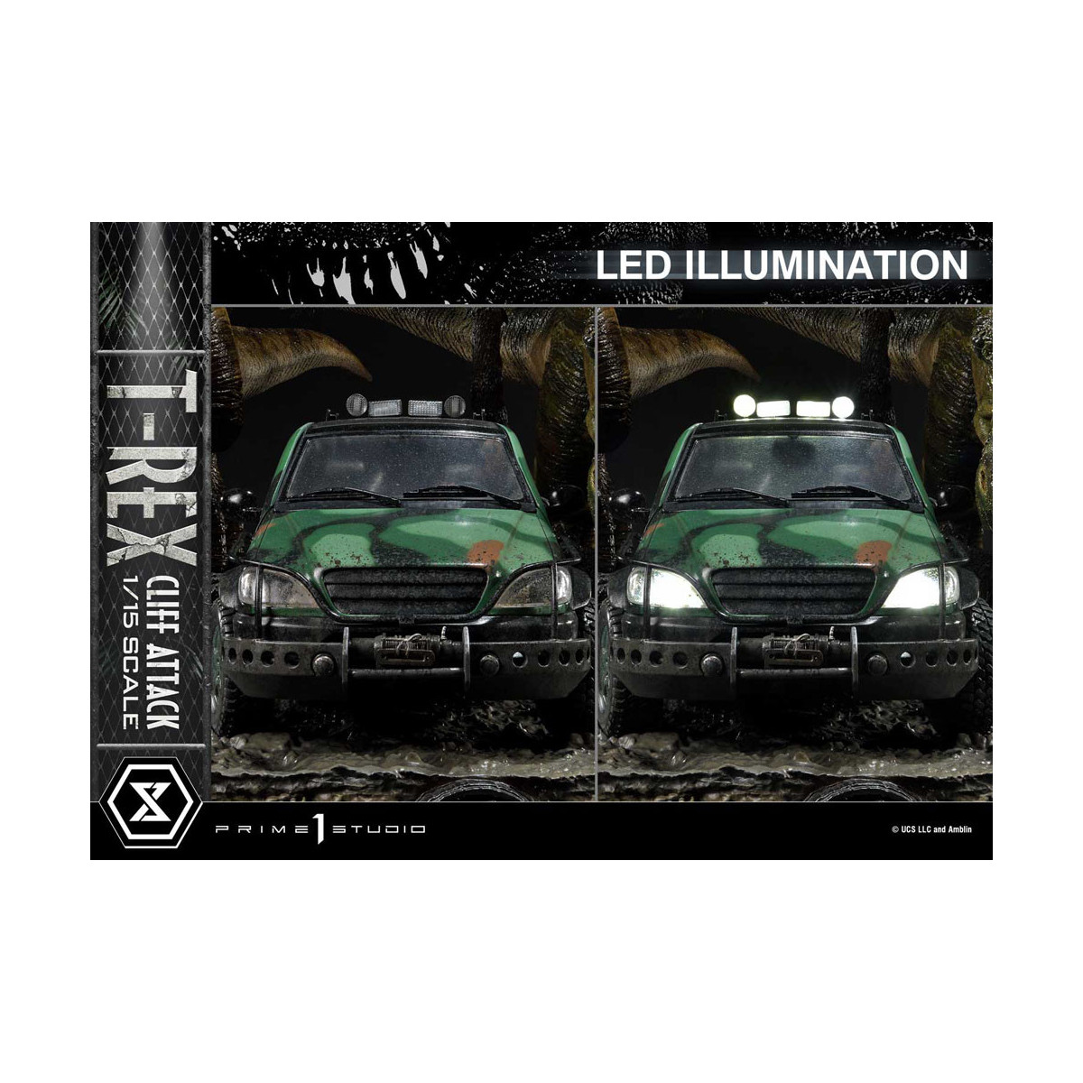 Prime 1 Studio - Jurassic Park el Mundo Perdido - Cliff Attack Bonus Version Legacy Museum Collection 1/15