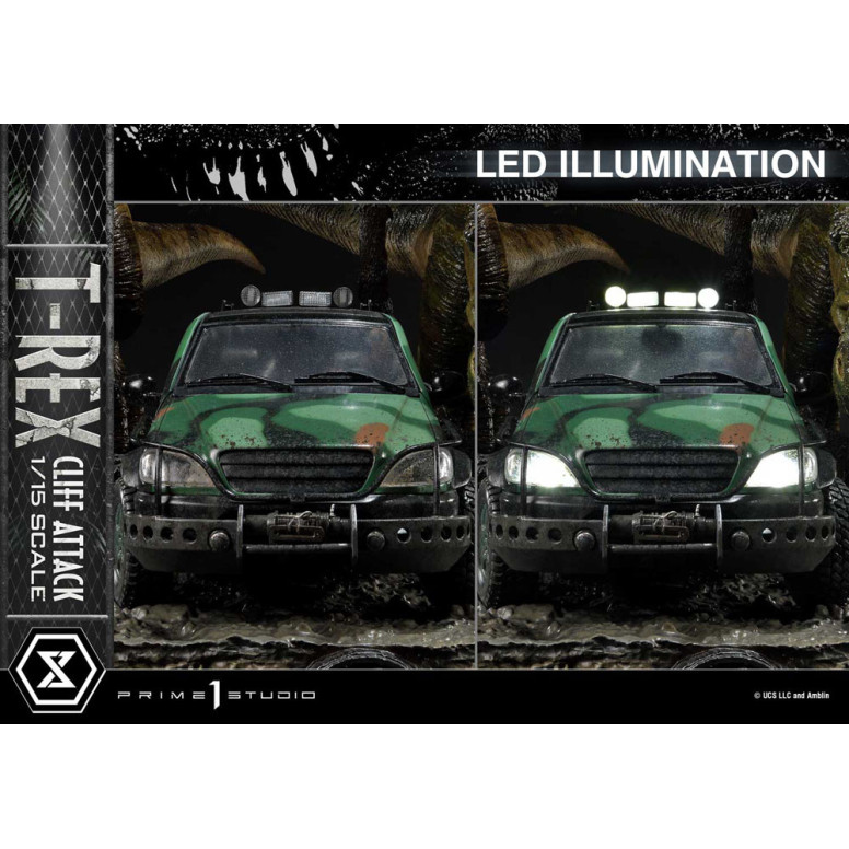 Prime 1 Studio - Jurassic Park el Mundo Perdido - Cliff Attack Bonus Version Legacy Museum Collection 1/15