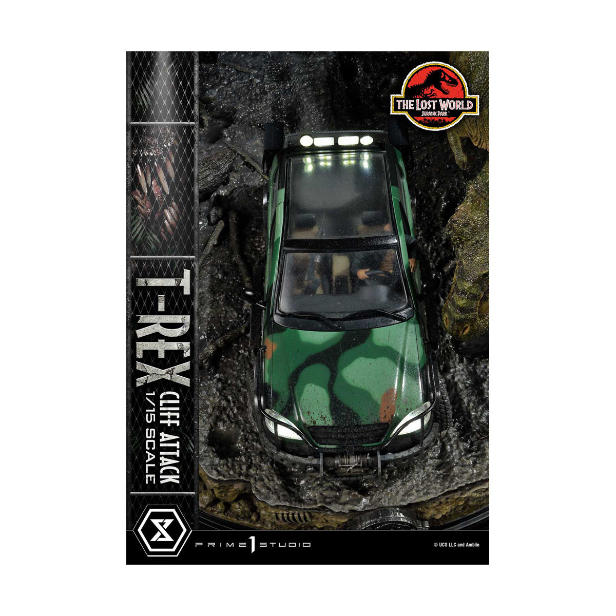 Prime 1 Studio - Jurassic Park el Mundo Perdido - Cliff Attack Bonus Version Legacy Museum Collection 1/15