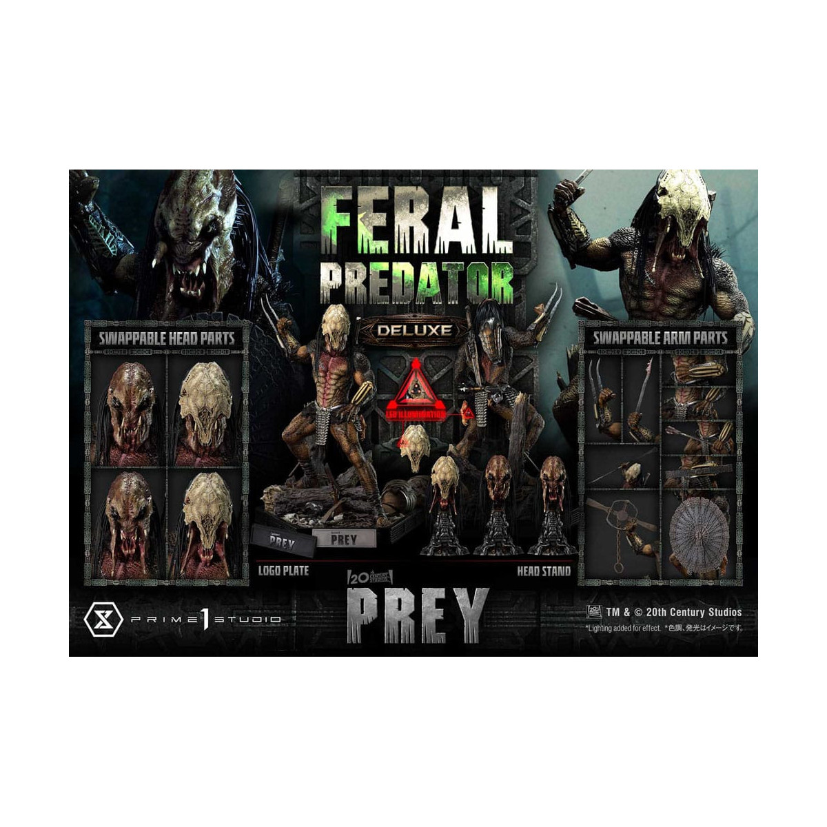 Prime 1 Studio - Prey - Feral Predator Deluxe Bonus Version Museum Masterline Series 1/3