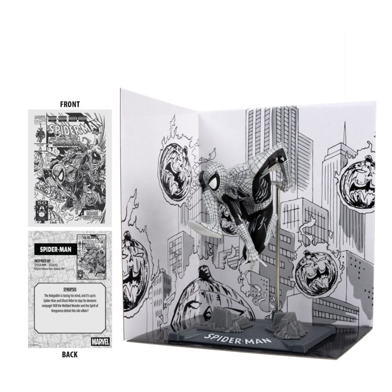 Mc Farlane - Marvel Line Art - Estatuilla Spider-Man 6 1/10 Gold Label