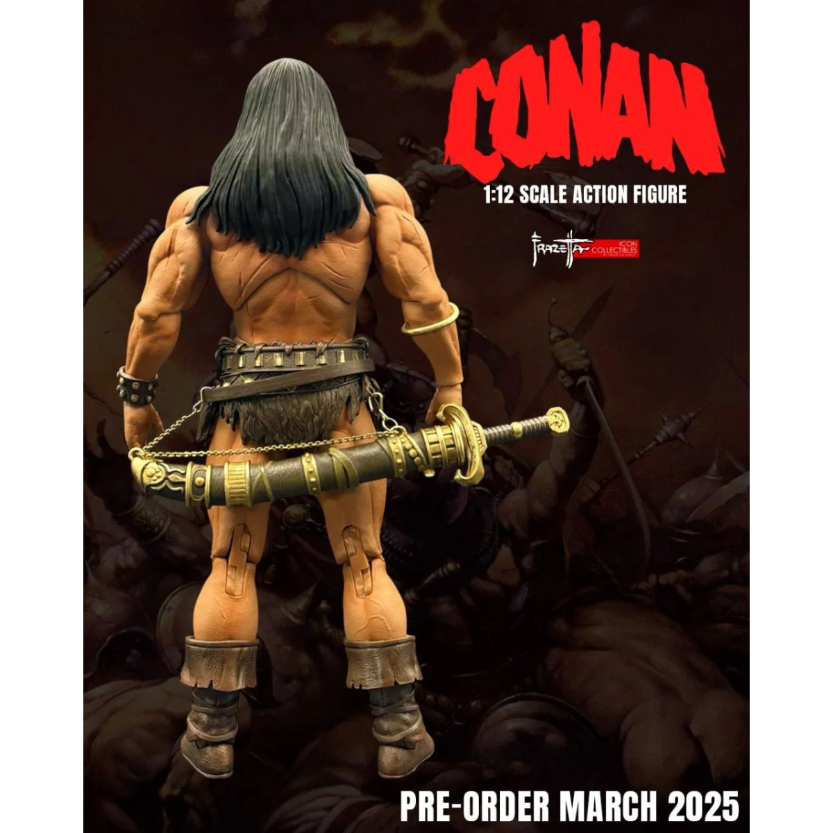 Icon Collectibles Frank Frazetta - Conan 1/12