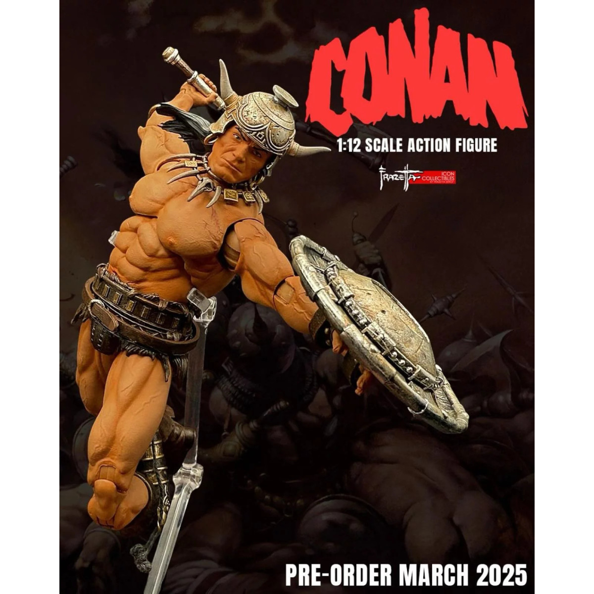 Icon Collectibles Frank Frazetta - Conan 1/12