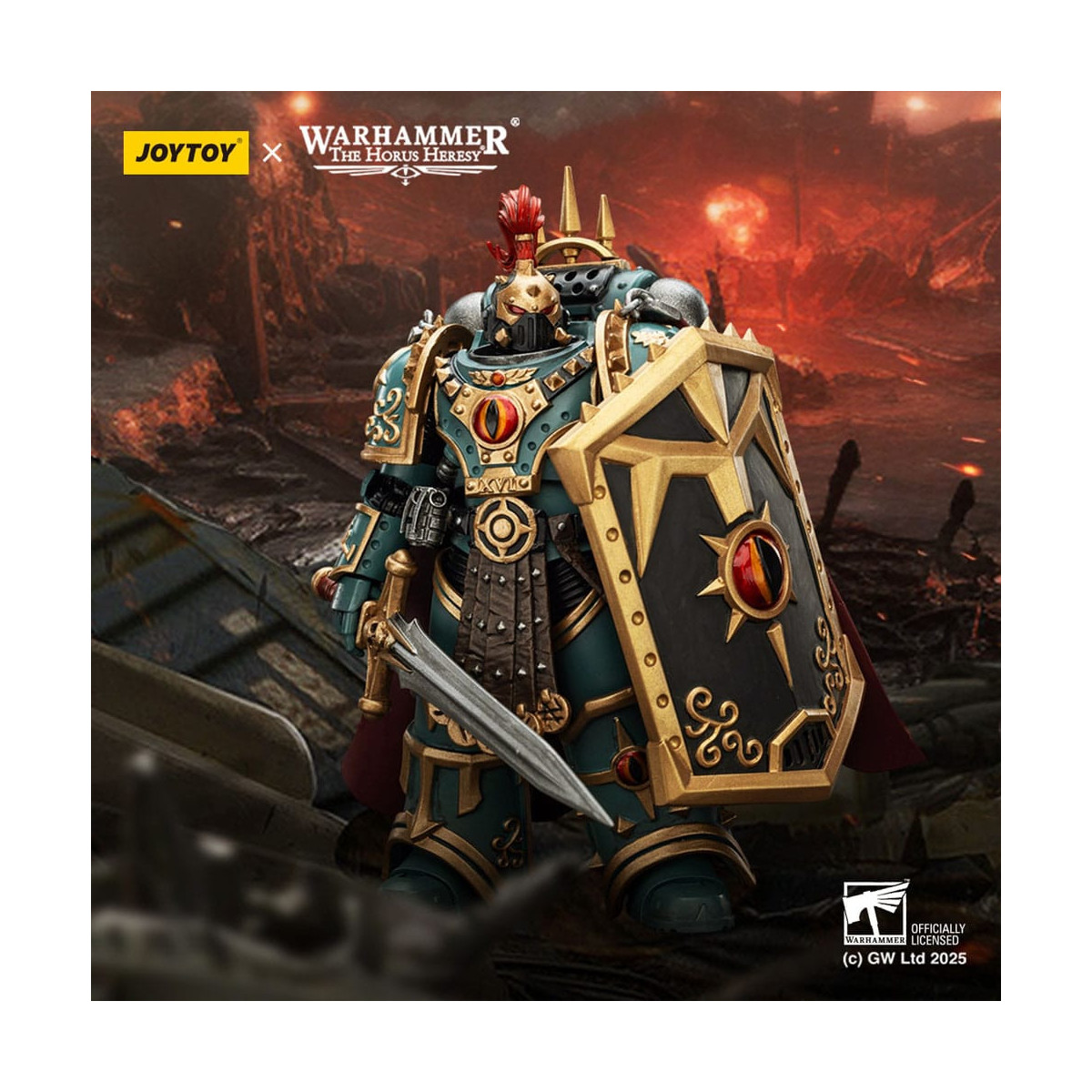 JoyToy Space Marines - Sons of Horus - Pequeño Horus Aximand Capitán de la 5ª Compañía 1/18 - La Herejía de Horus