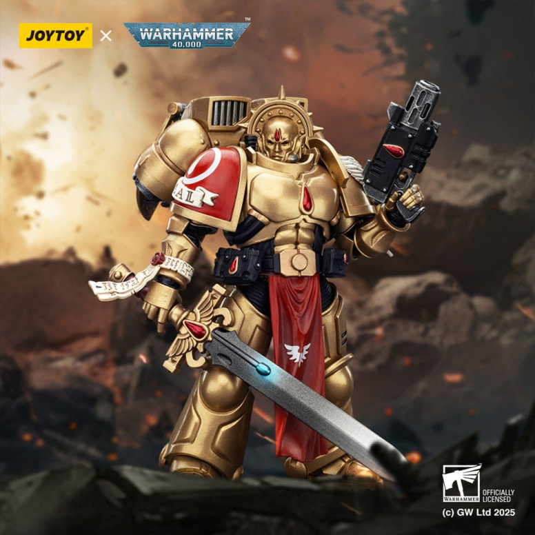JoyToy Space Marines - Blood Angels - Patrulla de Combate Blood Angels Guardia Sanguinario 1 con Pistola Infernal y Espada Encar