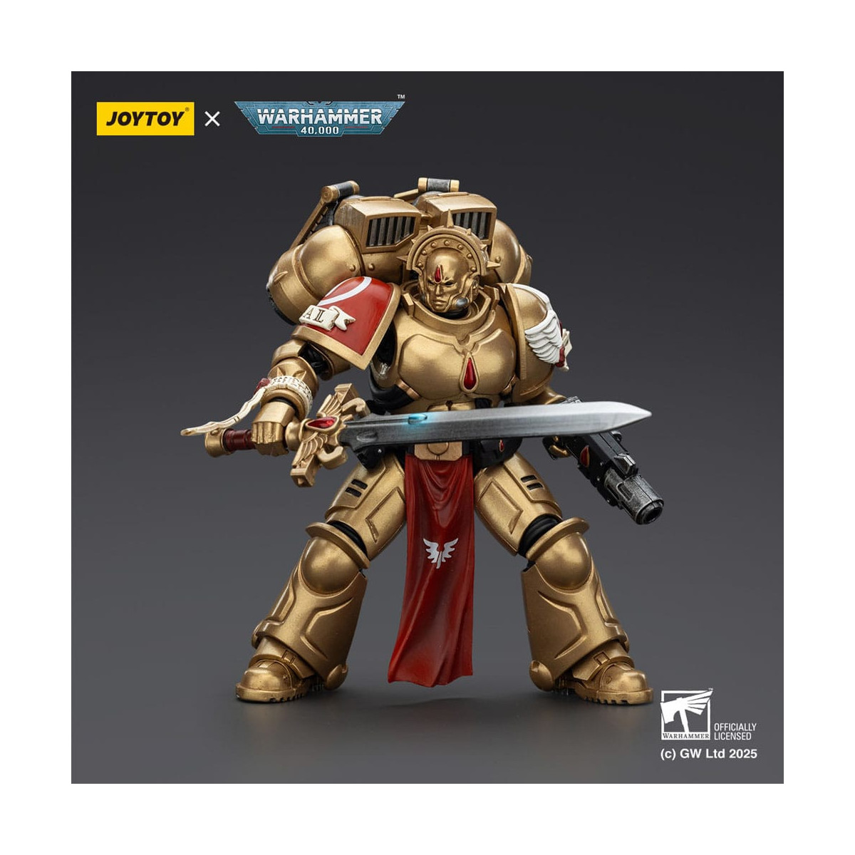 JoyToy Space Marines - Blood Angels - Patrulla de Combate Blood Angels Guardia Sanguinario 1 con Pistola Infernal y Espada Encar