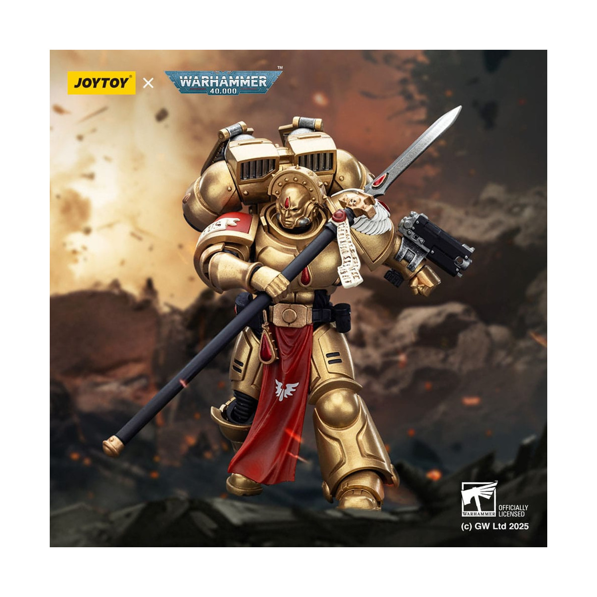 JoyToy Space Marines - Blood Angels - Patrulla de Combate Blood Angels Guardia Sanguinario 2 con Angelus Boltgun y Encarmine Spe
