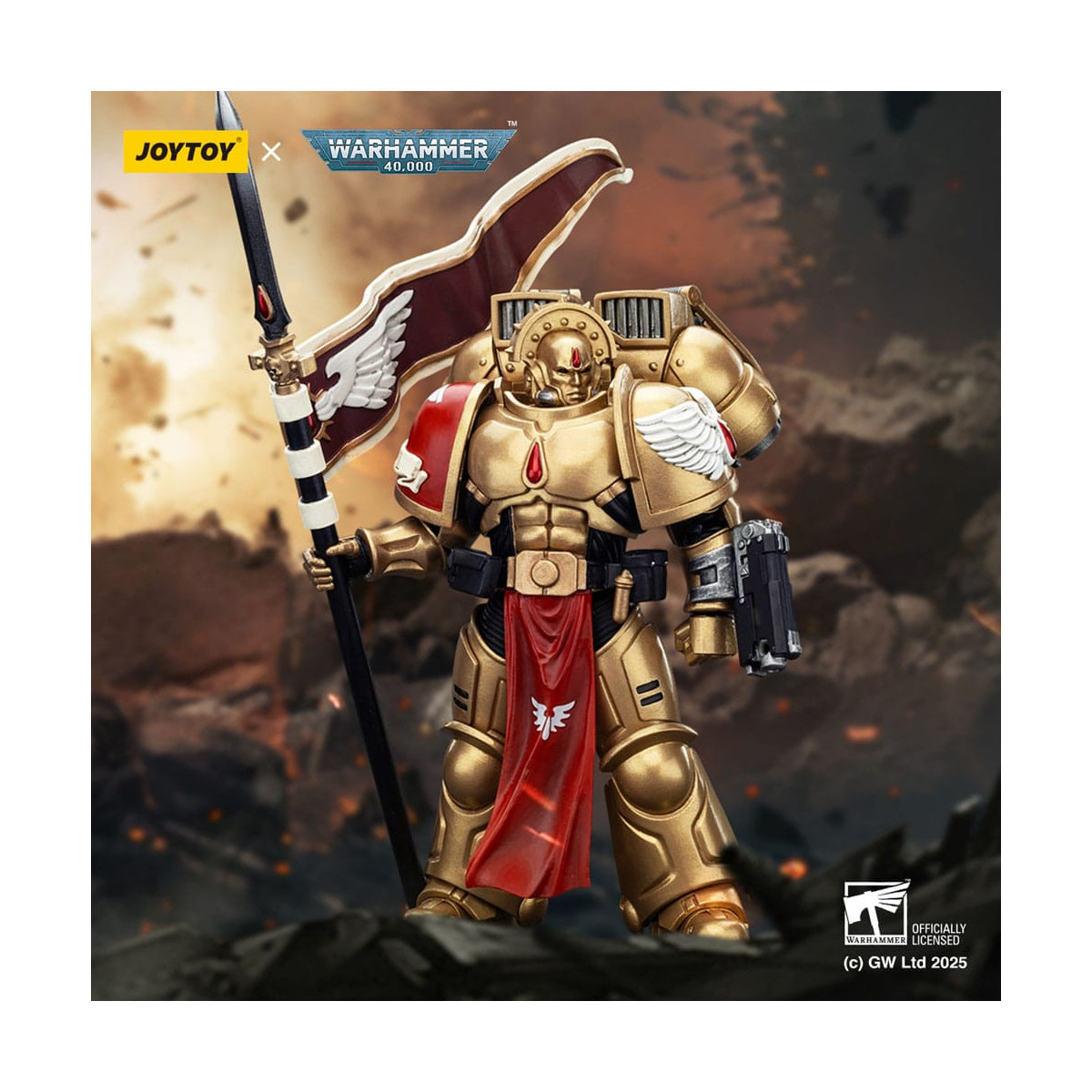 JoyToy Space Marines - Blood Angels - Patrulla de Combate Blood Angels Guardia Sanguinaria 3 con Angelus Boltgun y Encarmine