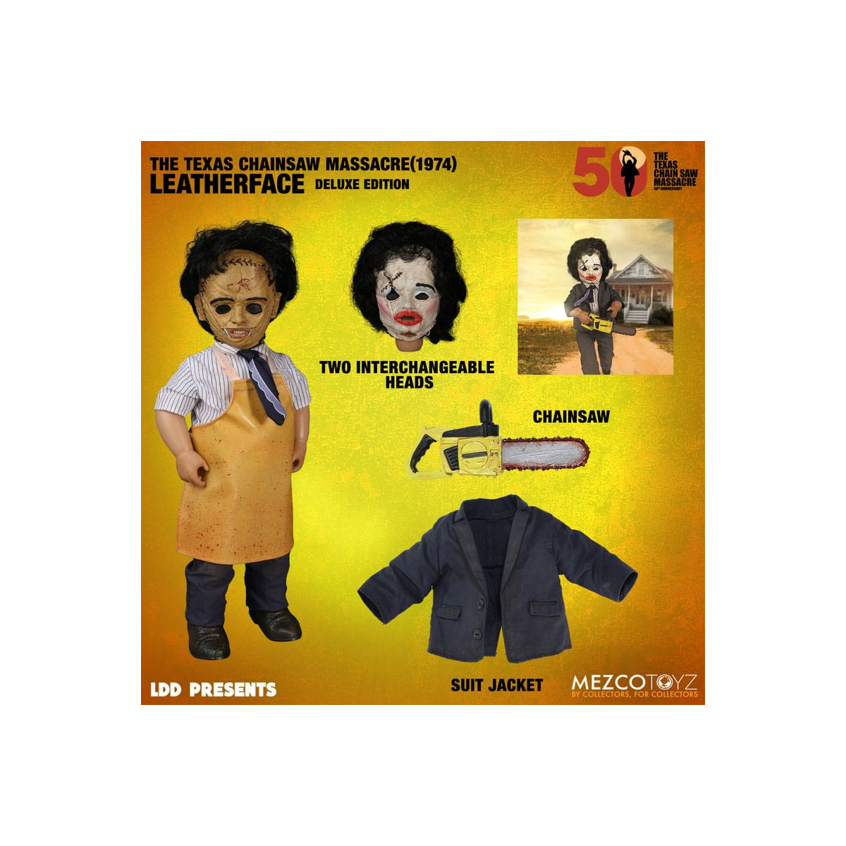 Mezco Living Dead Dolls La matanza de Texas - Leatherface Deluxe Edition (1974)