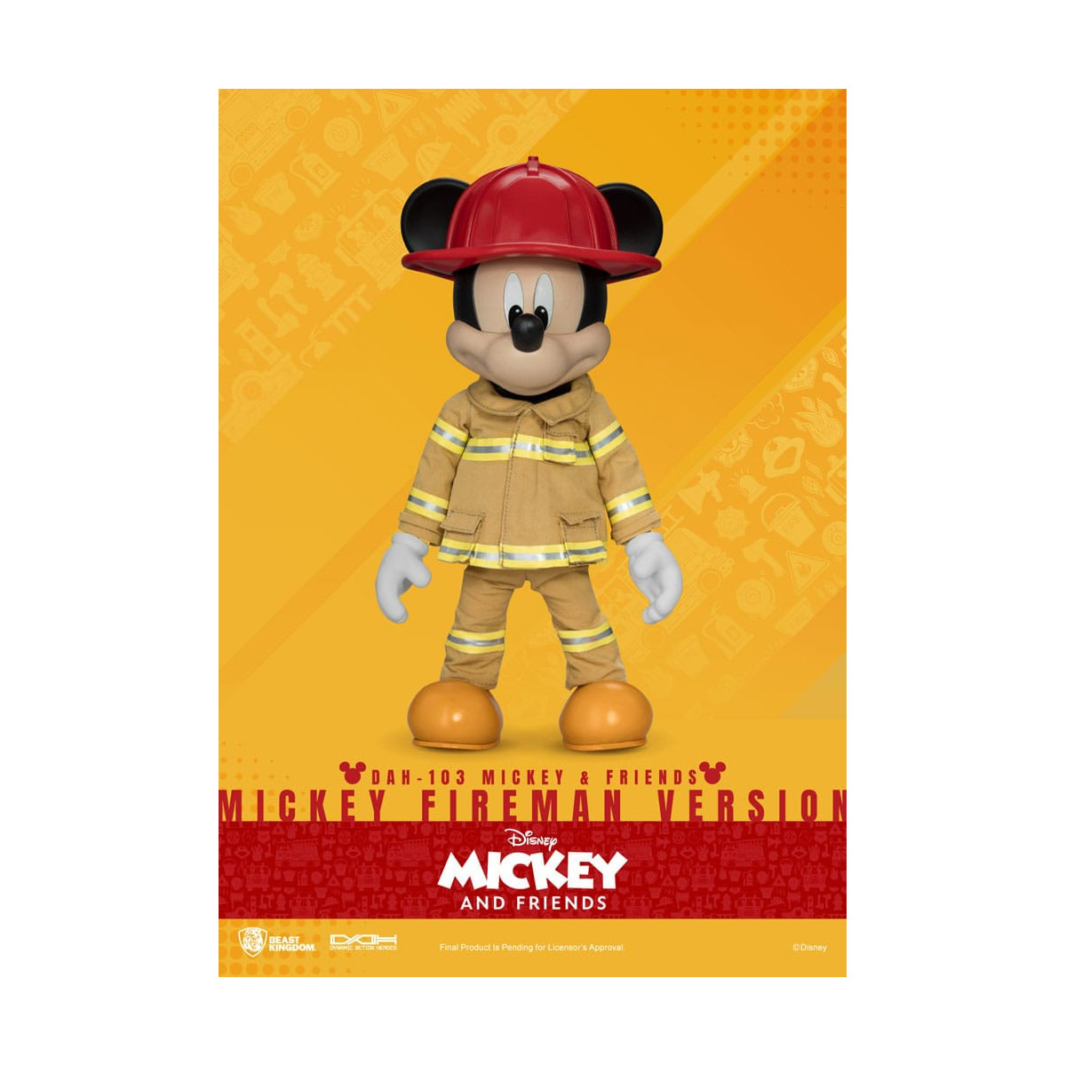 Beast Kingdom - Mickey Mouse & Friends - Mickey Mouse Bombero Ver. figura de acción Dynamic Action Heroes 1/9