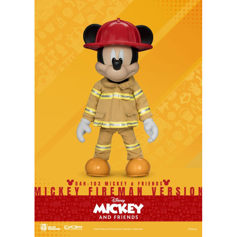 Beast Kingdom - Mickey Mouse & Friends - Mickey Mouse Bombero Ver. figura de acción Dynamic Action Heroes 1/9