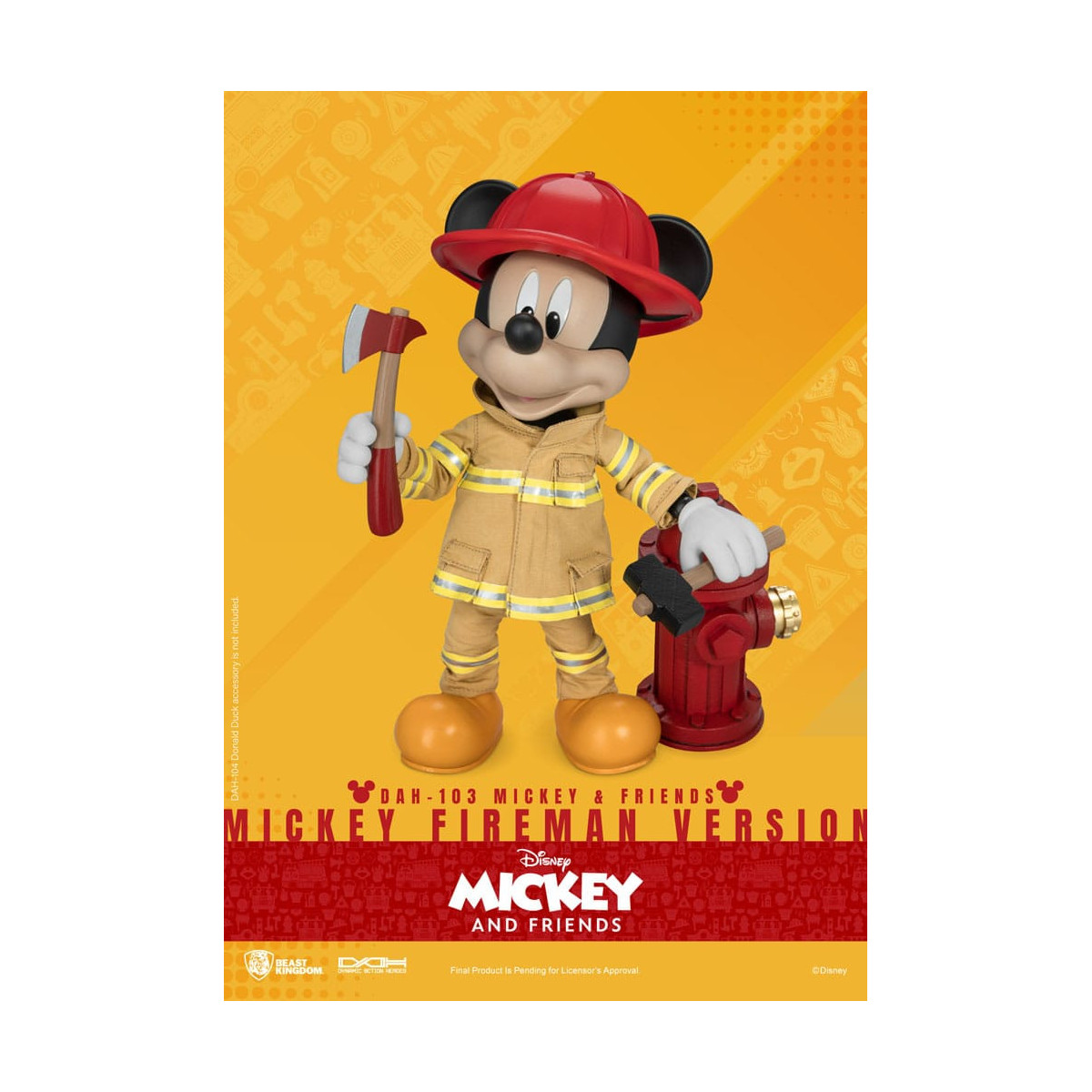 Beast Kingdom - Mickey Mouse & Friends - Mickey Mouse Bombero Ver. figura de acción Dynamic Action Heroes 1/9
