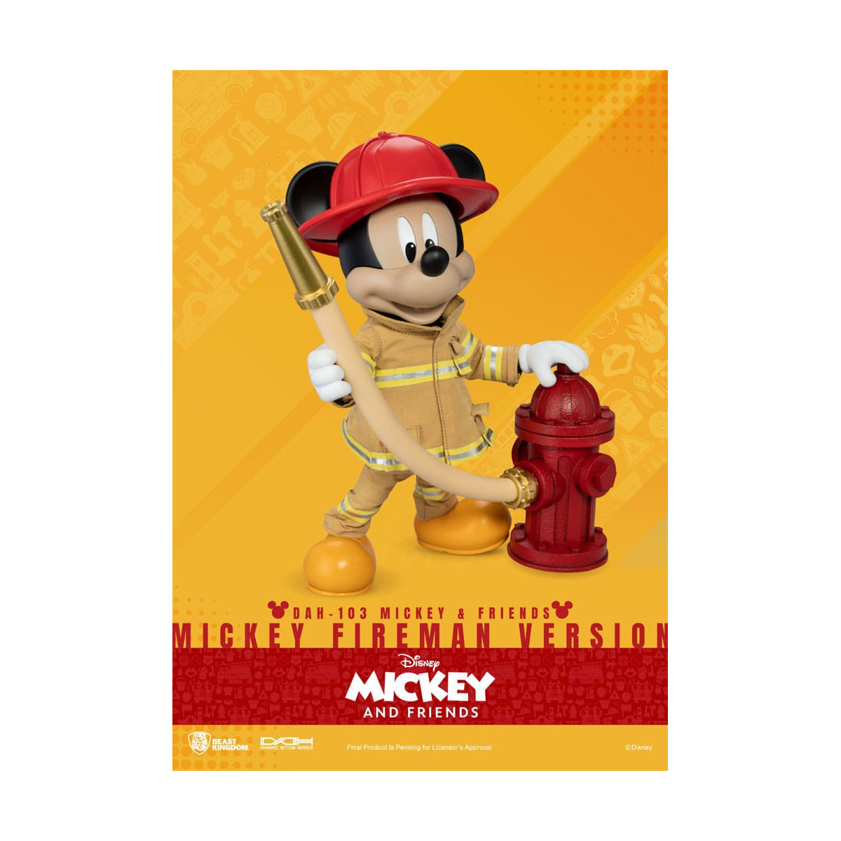 Beast Kingdom - Mickey Mouse & Friends - Mickey Mouse Bombero Ver. figura de acción Dynamic Action Heroes 1/9