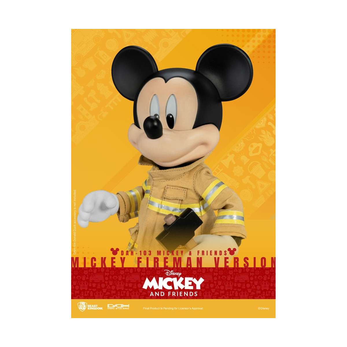 Beast Kingdom - Mickey Mouse & Friends - Mickey Mouse Bombero Ver. figura de acción Dynamic Action Heroes 1/9