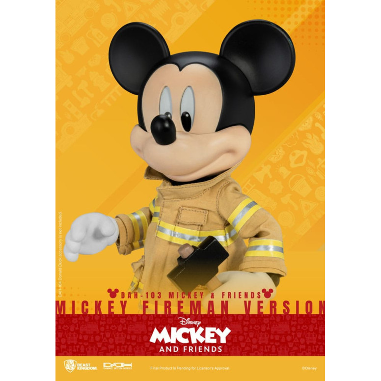 Beast Kingdom - Mickey Mouse & Friends - Mickey Mouse Bombero Ver. figura de acción Dynamic Action Heroes 1/9