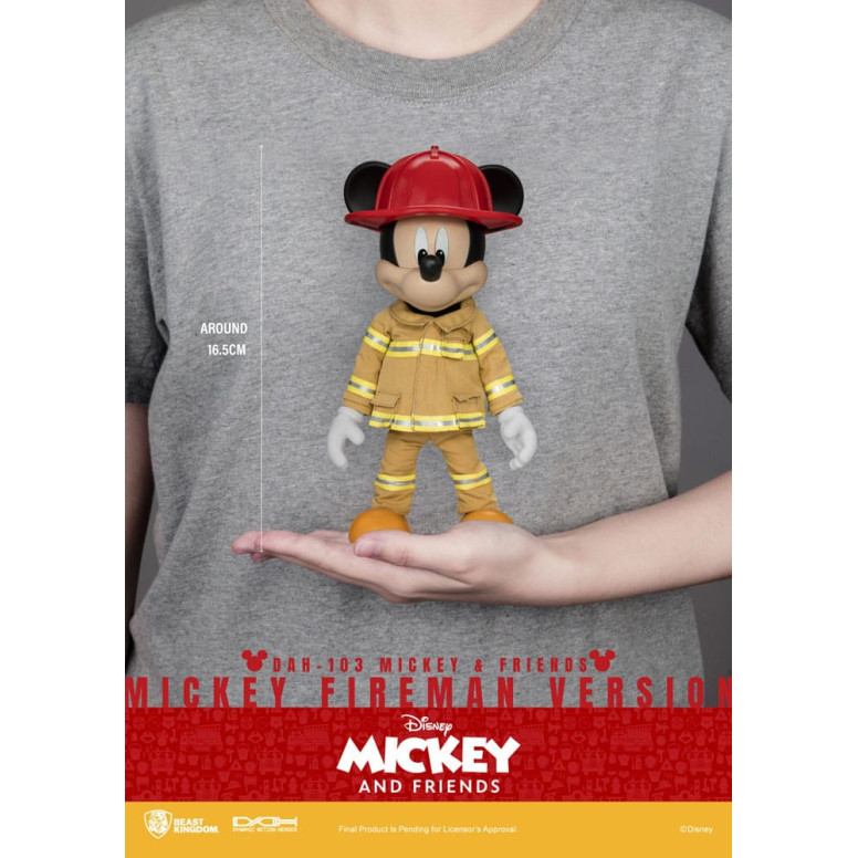 Beast Kingdom - Mickey Mouse & Friends - Mickey Mouse Bombero Ver. figura de acción Dynamic Action Heroes 1/9