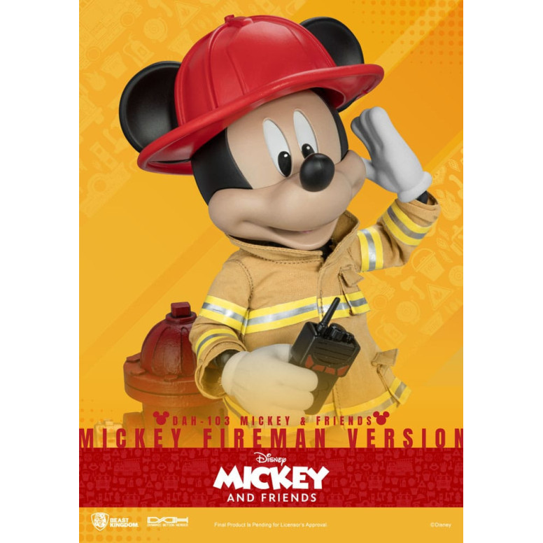 Beast Kingdom - Mickey Mouse & Friends - Mickey Mouse Bombero Ver. figura de acción Dynamic Action Heroes 1/9